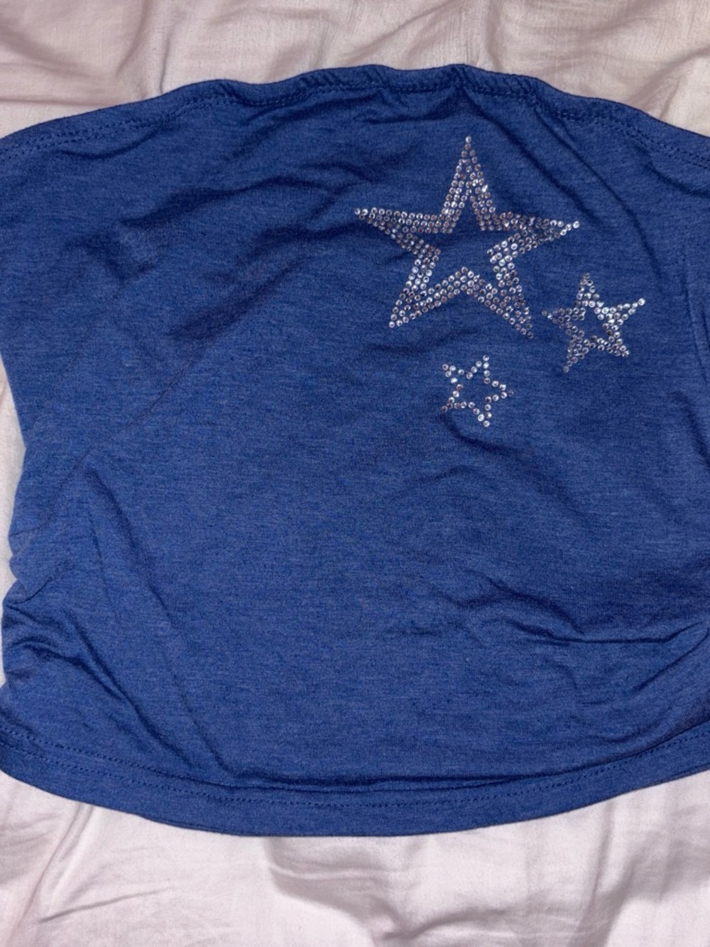 Blue Bling Star Tube Top